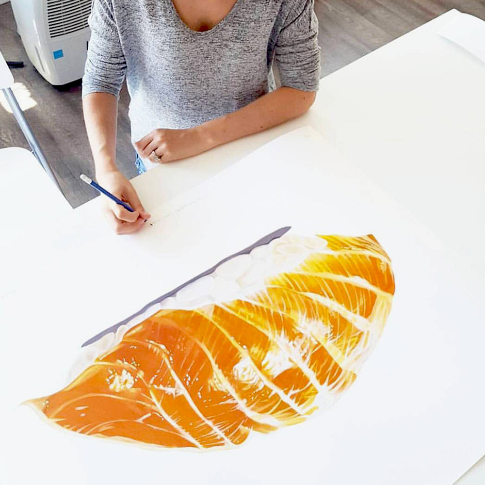 Print Sushi Edition by Erin Rothstein | | Rothstein Art Salmon Limited Erin –
